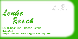 lenke resch business card